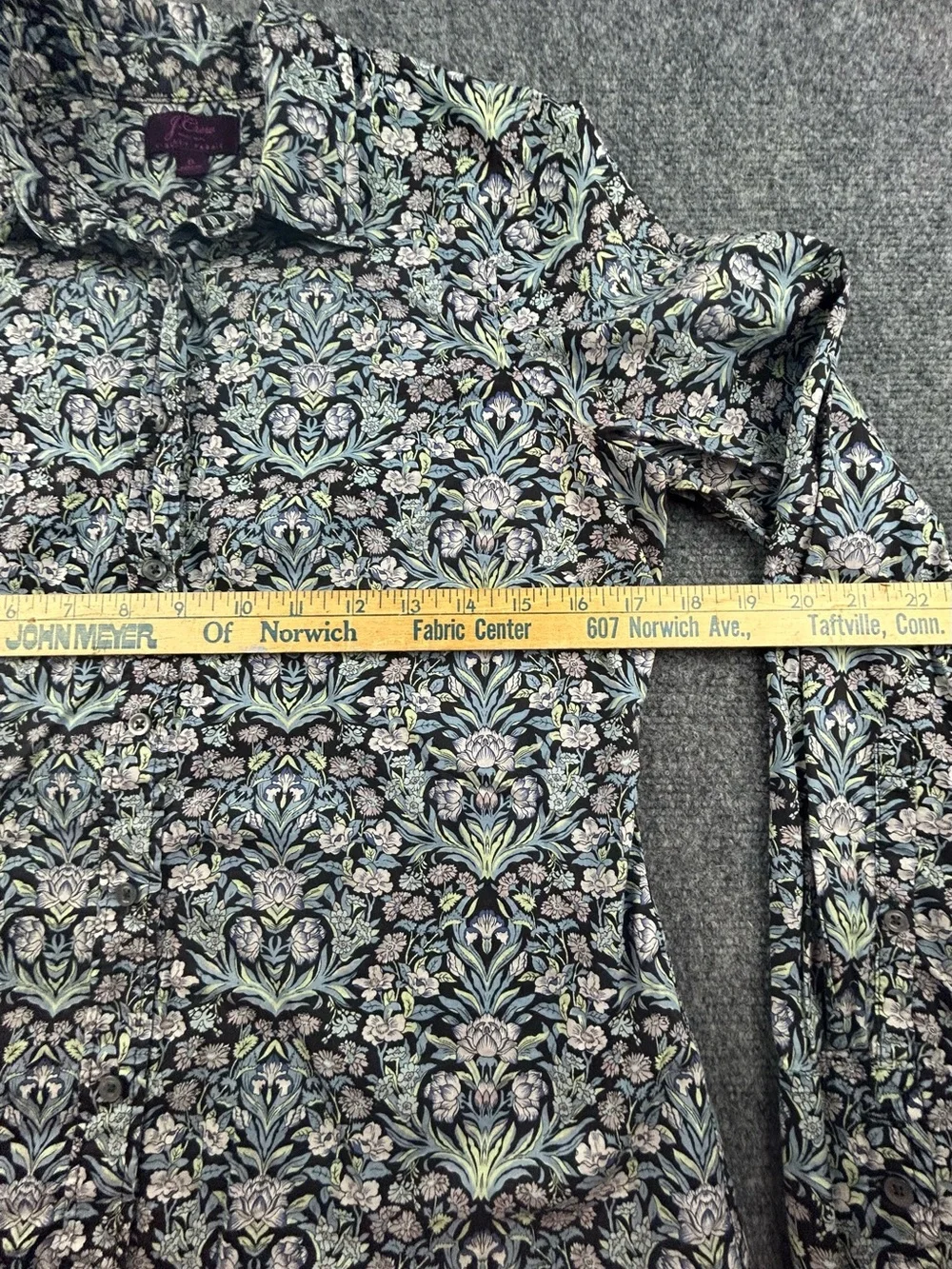 J Crew Liberty Floral Print Long Sleeve Button Down Shirt Womens 8